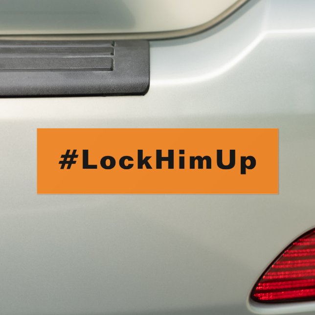 Sperr ihn auf #LockHimUp Black Orange Auto Autoaufkleber (Auf Auto)