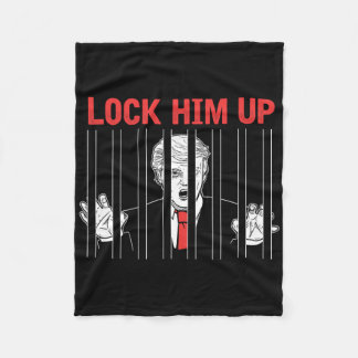 Sperr ihn ein Anti-Trump-Protest-T-Shirt Fleecedecke