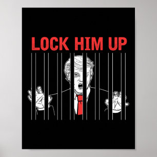 Sperren Sie ihn ein Anti-Trump-Protest-T-Shirt Poster