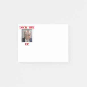 sperren Sie ihn hoch Post-it Klebezettel