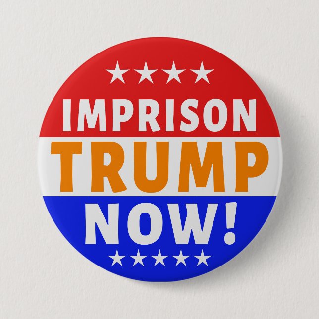 Sperrt tRump jetzt ein! Button (Vorderseite)