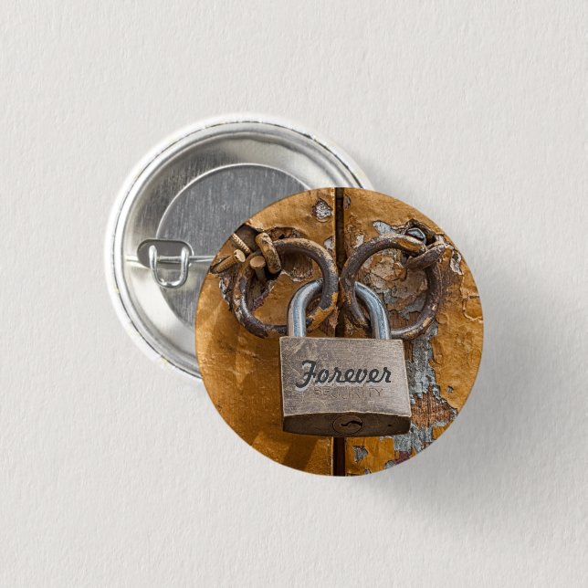 Sperrung der Liebe an der abgenutzten antiken Tür Button (Vorne & Hinten)