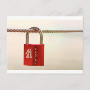Sperrung der Liebe Postkarte