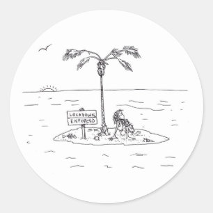 Sperrung Enforcierte große runde Aufkleber