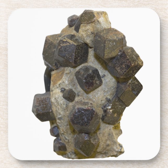 Spessartite in der Matrix Getränkeuntersetzer (Vorderseite)