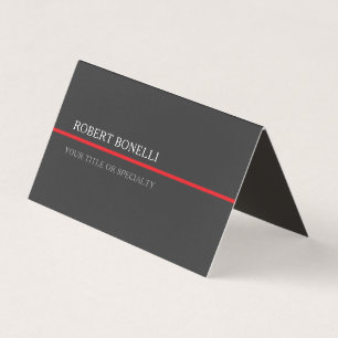 Spezial Einzigartig Grau Rot Elegant Modern Visitenkarten