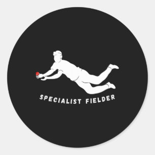 Spezial-Felder lustiger Cricket-Witz Slip Catchen Runder Aufkleber