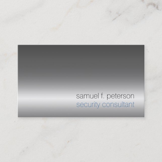 Spezialdienste für Sicherheitsberater Chrome Silve Visitenkarte (Vorderseite)