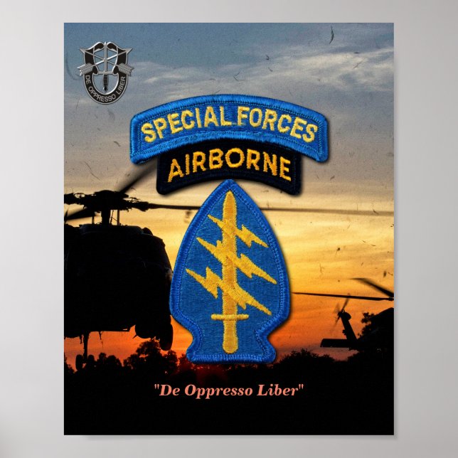 Spezialeinheiten Grüne Berets SF SFG Veteranen P Poster (Vorne)