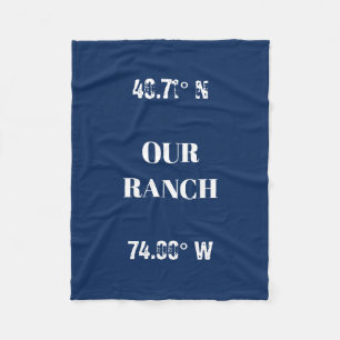 Spezialisieren Sie die Koordinaten unserer Ranch Fleecedecke