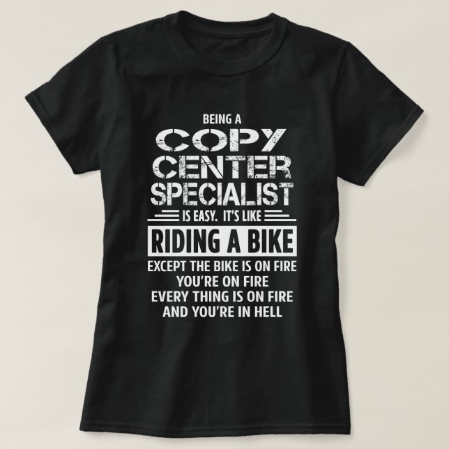 Spezialist für Copy Center T-Shirt (Design vorne)