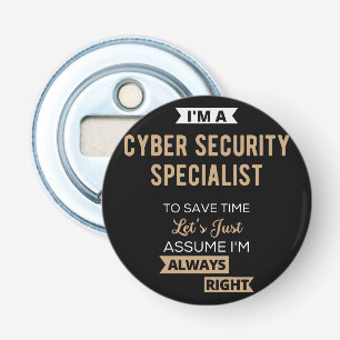 Spezialist für Cybersicherheit Flaschenöffner