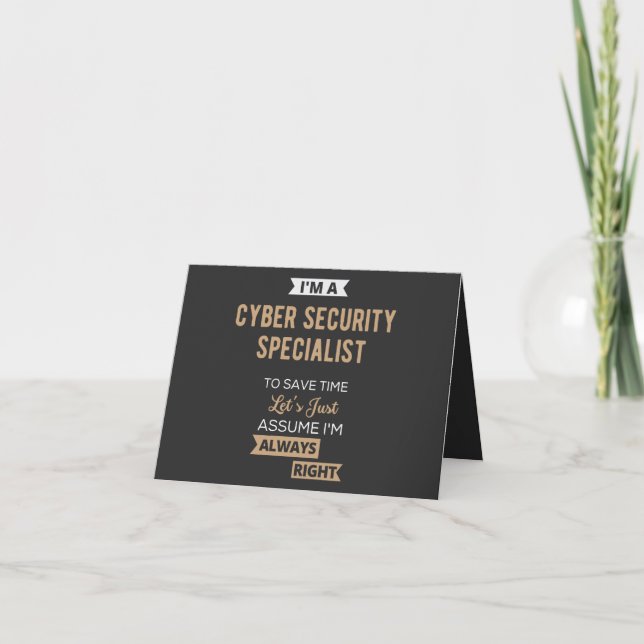 Spezialist für Cybersicherheit Karte (Vorderseite)