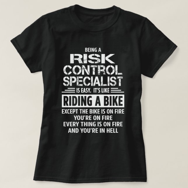 Spezialist für Kontrolle von Risiken T-Shirt (Design vorne)