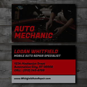 Spezialist für mobile Autoreparatur - Individuelle Visitenkarte