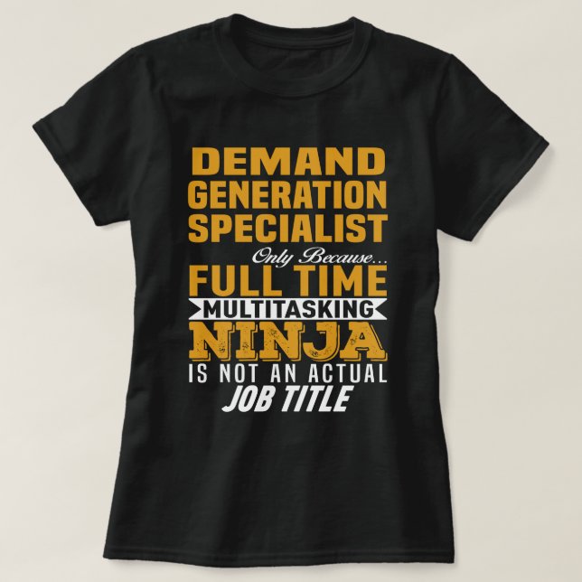 Spezialist für Nachfragegenerierung T-Shirt (Design vorne)
