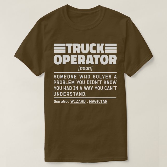 Spezialist für schwere Nutzfahrzeuge T-Shirt (Design vorne)