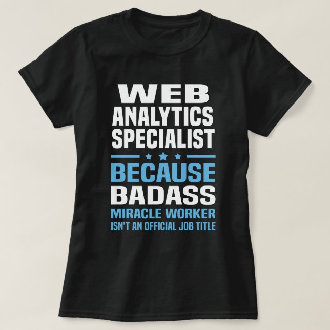 Spezialist für Webanalyse T-Shirt (Design vorne)