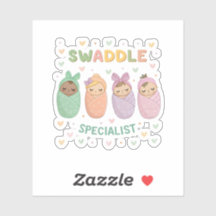 Spezialist für Wickeln Süße Baby-Illustration