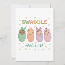 Spezialist für Wickeln Süße Baby-Illustration