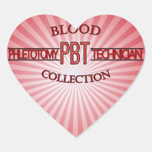 SPEZIALIST PBT PHLEBOTOMY TECH BLUTSAMMLUNG Herz-Aufkleber