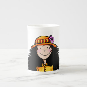 Spezialitäten-Tasse 3 Größen, Sommer Mädchen Prozellantasse
