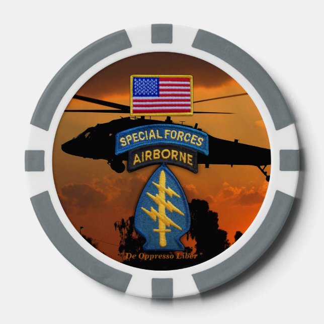 Spezialkräfte Grünbären sf sfg Veteranen Pokerchips (Vorderseite)