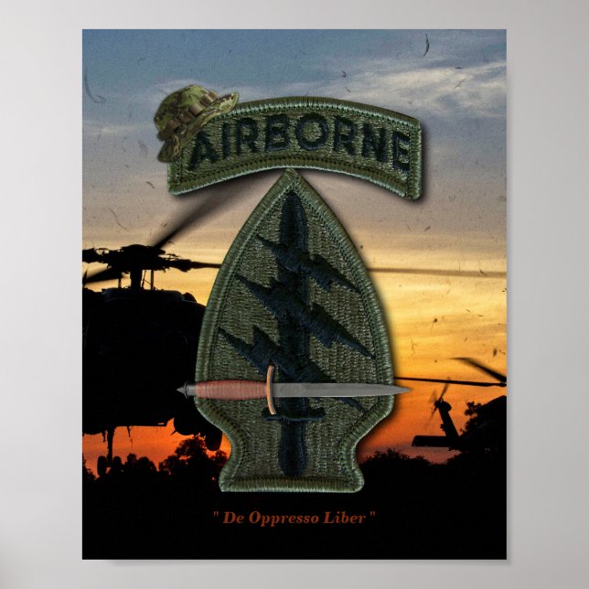 Spezialkräfte Grüne Berets sf sof sfg Poster (Vorne)