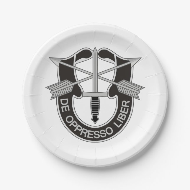 Spezialkräfte SF De Oppresso Liber Pappteller (Vorderseite)