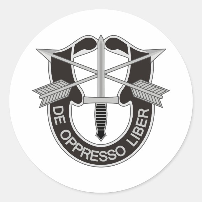Spezialkräfte SF De Oppresso Liber Runder Aufkleber (Vorderseite)