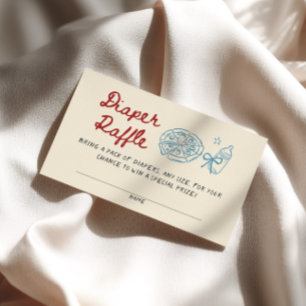 Speziallieferung Pizza Baby Shower Windel-Raffle Begleitkarte