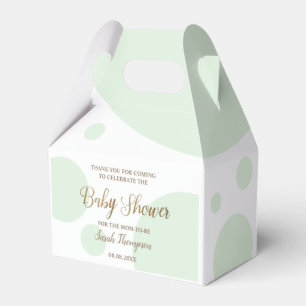 Speziell auf Grün und Weiß abgestimmte Babydusche Geschenkschachtel