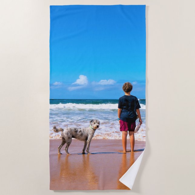 Speziell für Ihr Foto Beach Handtuchgeschenk Perso Strandtuch (Vorderseite)