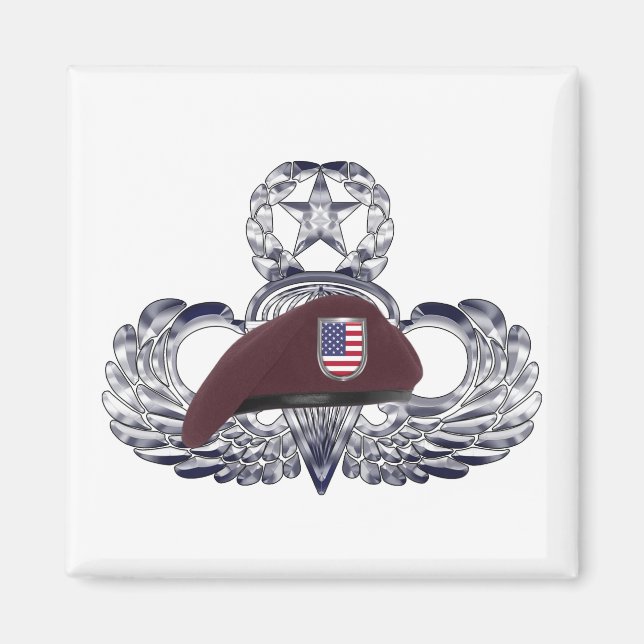 Speziell für Im Flugzeug Flügel konzipiertes Beret Magnet (Vorne)