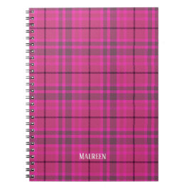 Speziell für Preppy Pink und lila kariertes Tartan Notizblock