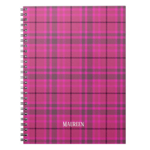 Speziell für Preppy Pink und lila kariertes Tartan Notizblock