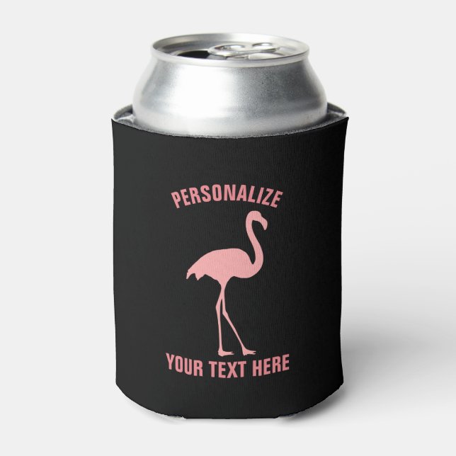 Speziell für schwarze und rosa Flamingo-Vögel geei Dosenkühler (Kanne Vorderseite)