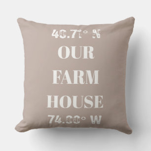 Speziell für unsere Farm House Koordinaten Throw K Kissen