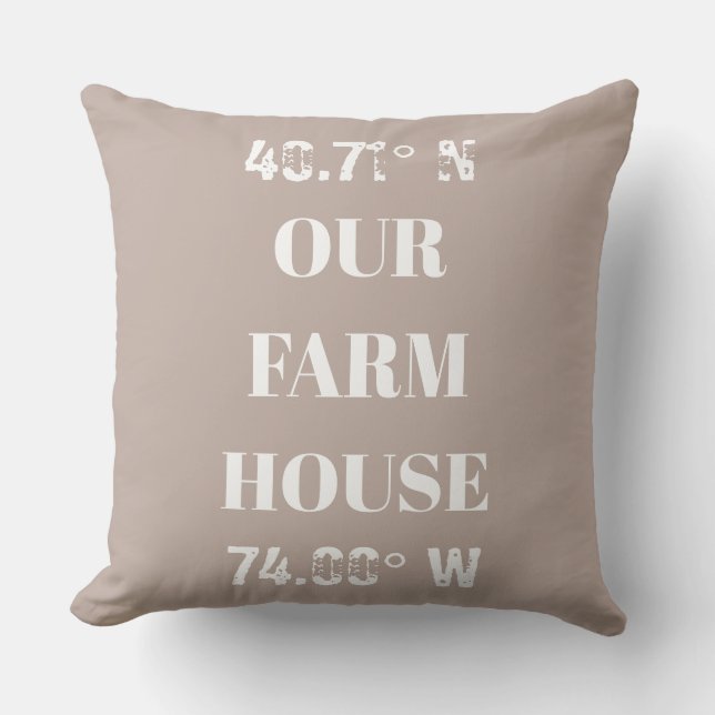 Speziell für unsere Farm House Koordinaten Throw K Kissen (Vorderseite)