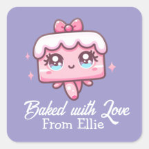 Speziell gebacken mit Liebe-Kuchen-Aufkleber für B