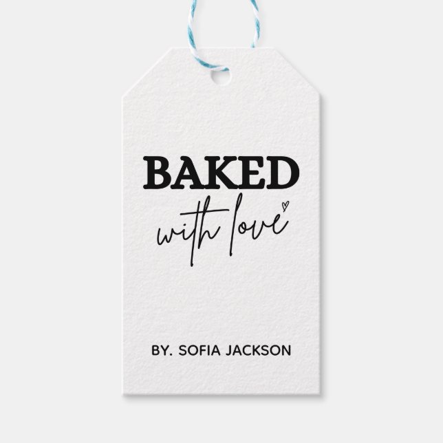 Speziell Minimalistisch gebackenes Liebe-Geschenk Geschenkanhänger (Vorderseite)