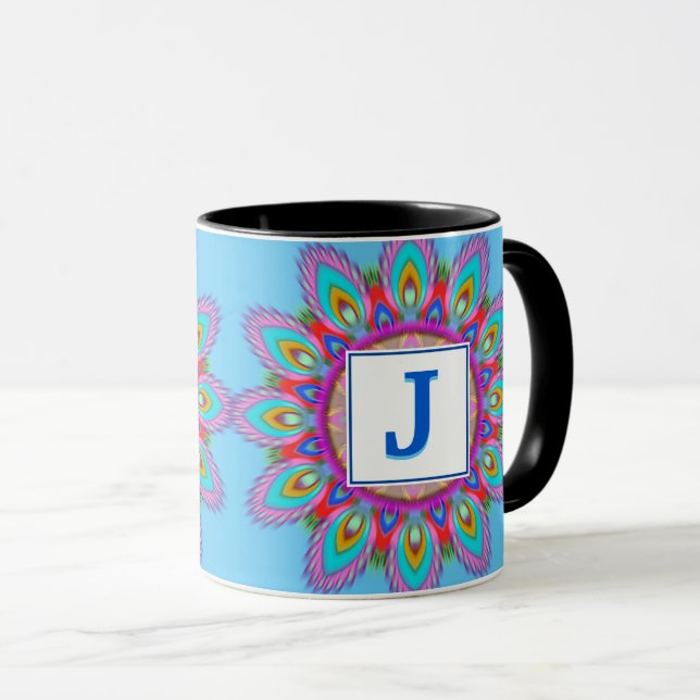 Spezielle 2 Töne Kaffee Tasse Mandala Muster (VorderseiteRechts)