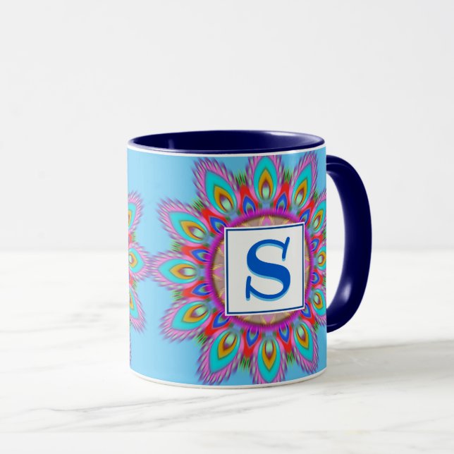 Spezielle 2 Töne Kaffee Tasse Mandala Muster (VorderseiteRechts)