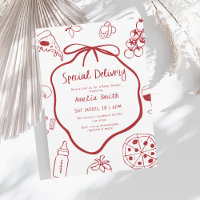 Spezielle Babydusche mit italienischer Pizza