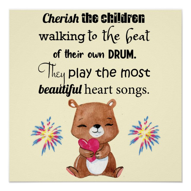 Spezielle Bedürfnisse Kinder Inspiration, Herz Son Poster (Vorderseite)