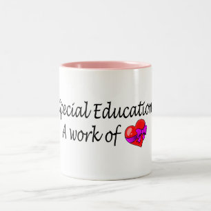 Spezielle Bildung eine Arbeit der Liebe Zweifarbige Tasse
