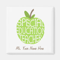 Spezielle Bildung Lehrer Green Apple Magnet