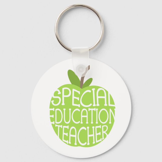 Spezielle Bildung Lehrer Green Apple Schlüsselanhä Schlüsselanhänger (Vorderseite)
