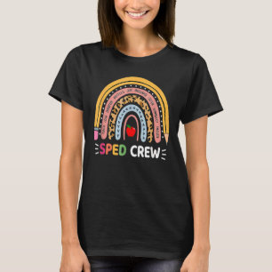 Spezielle Bildung Lehrer Sped Crew Boho Rainbow L T-Shirt