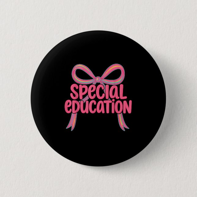 Spezielle Bildung Rainbow Bow Suprtion Team Sped T Button (Vorderseite)